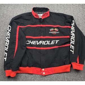 Chevrolet Racing Jacket Sz Large Racing Champions Official Apparel NASCAR Vtg